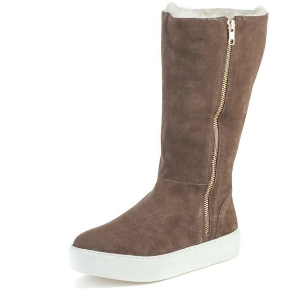 J slide taupe suede boots